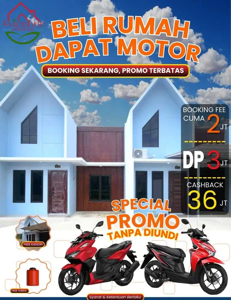 Rumah Scandinavian Ready Stok Tanpa DP Cukup 2 Juta All In