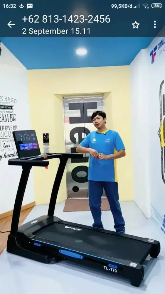 Alat fitnes treadmill elektrik TL 170 gede