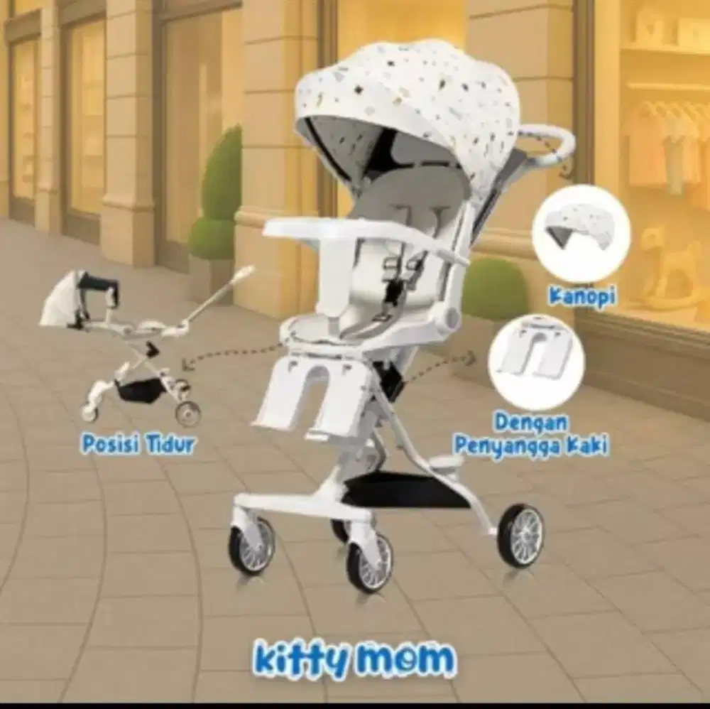 Stroller Kitty Mom