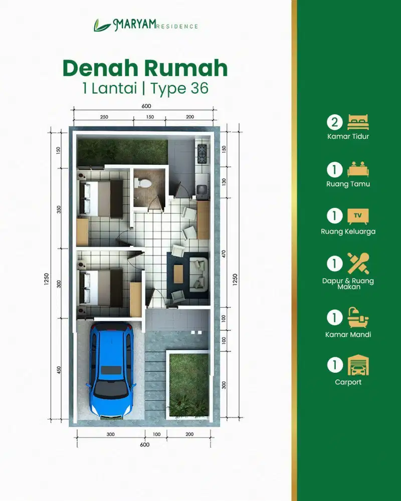 Rumah Fasilitas Memanah, 400jt, Fasilitas Lengkap, Strategis