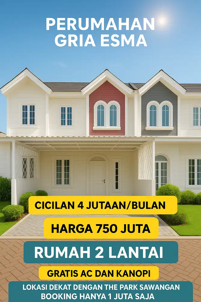 Rumah Gaya Eropa Cuma Booking 1 Juta, Lokasi dekat dengan Lebak Bulus