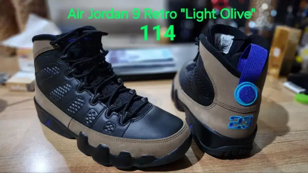 Sepatu Air Jordan 9 Retro Light Olive