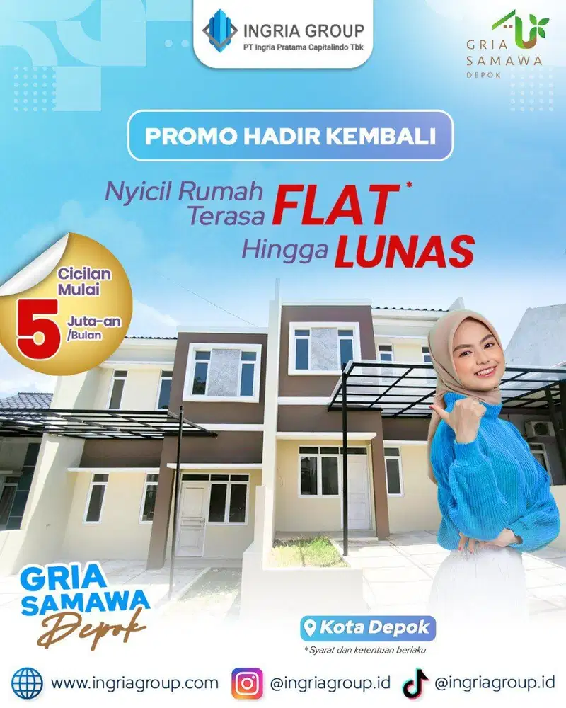 Rumah Baru 2 lantai, di daerah Sawangan Depok,  harga hanya 650 jutaan