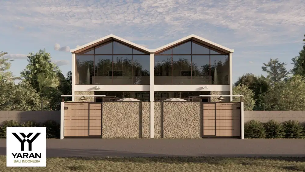 2-bed 2-bath two storey villas within 4 minutes' walk to the beach