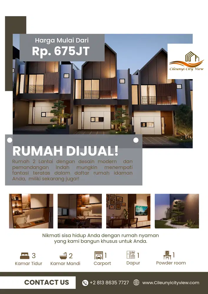 Rumah Mewah Dengan desain modern Minimalis dikawasan Bandung Timur