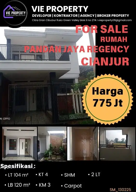 DI JUAL RUMAH SIAP HUNI PANDAN JAYA REGENCY CIANJUR