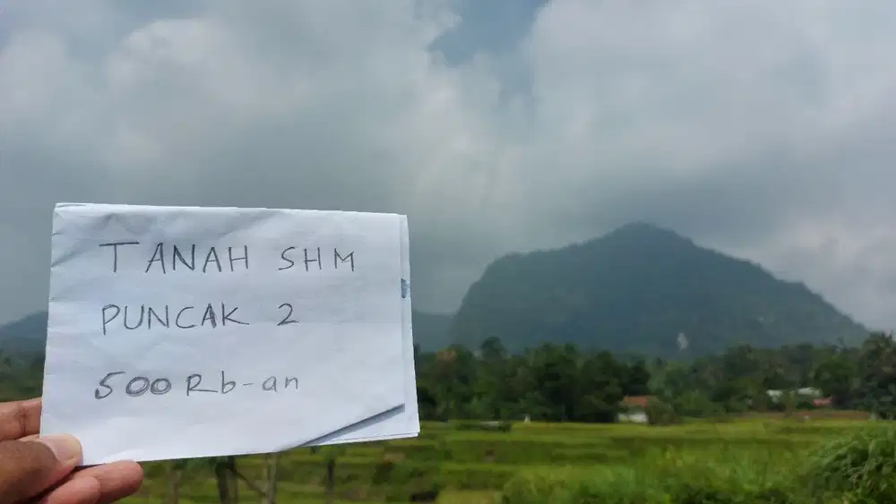 Tanah Vila di Puncak Dua Bogor Luas 500 Meteran View Gunung Hanjawong