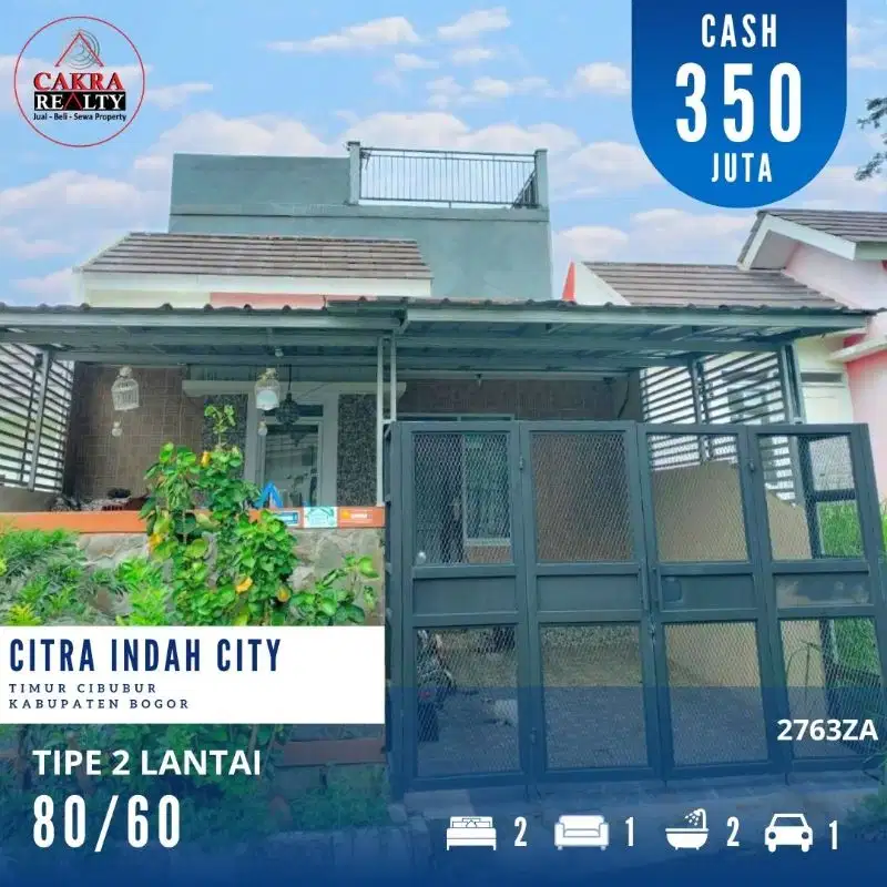 Dijual rumah murah 2 lantai di citra indah city