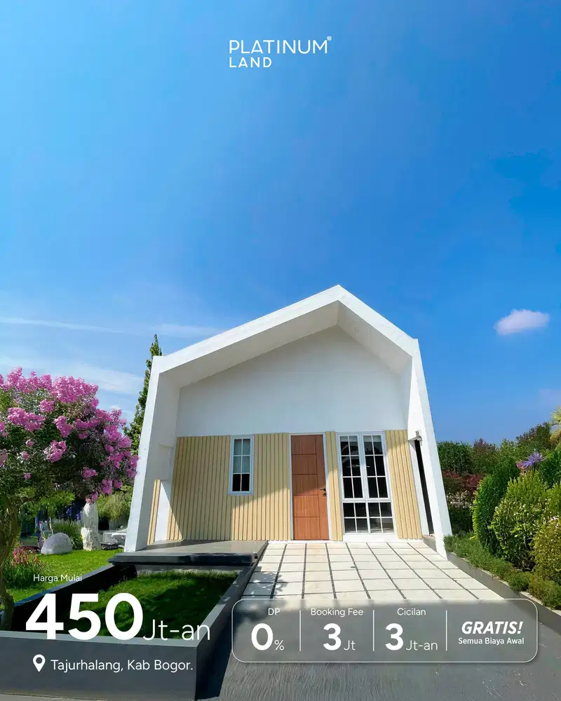 Rumah Murah Gaya Jepang Scandinavian Angsuran 3 Juta dekat Stasiun