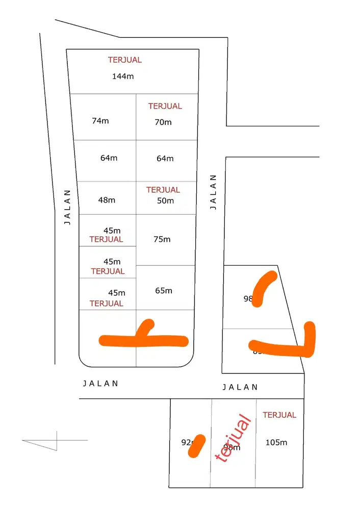 Tanah 48m di pusat kota sawangan