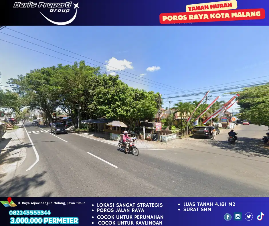 Tanah Murah Poros Kota Malang