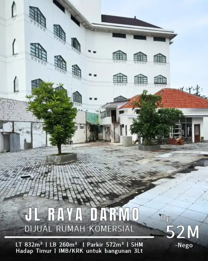 Dijual atau disewakan rumah komersial lokasi strategis jl raya darmo