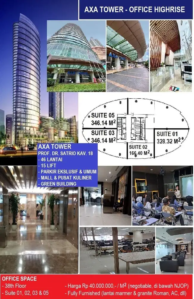 Perkantoran Lokasi Strategis Fully Furnished Dibawah Njop