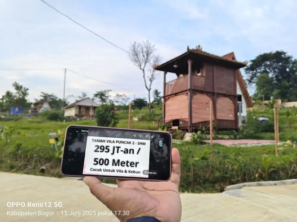 Tanah Kaviling Puncak 2 SHM Bisa Bangun Villa