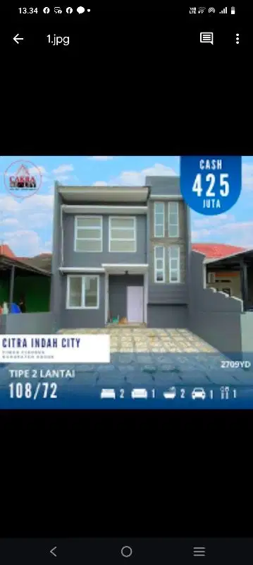 Rumah 2 tingkat siap huni citra indah city jonggol
