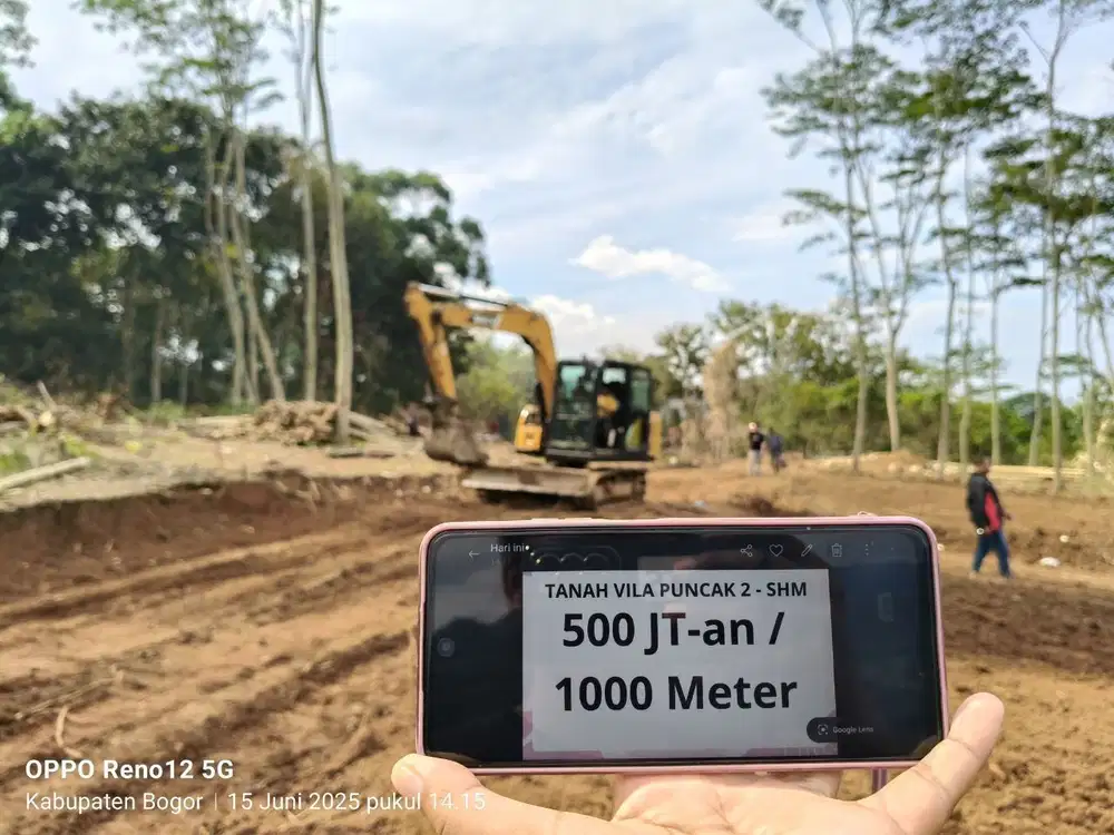 Di jual tanah kavling villa shm luas 1000 meter di puncak 2 bogor