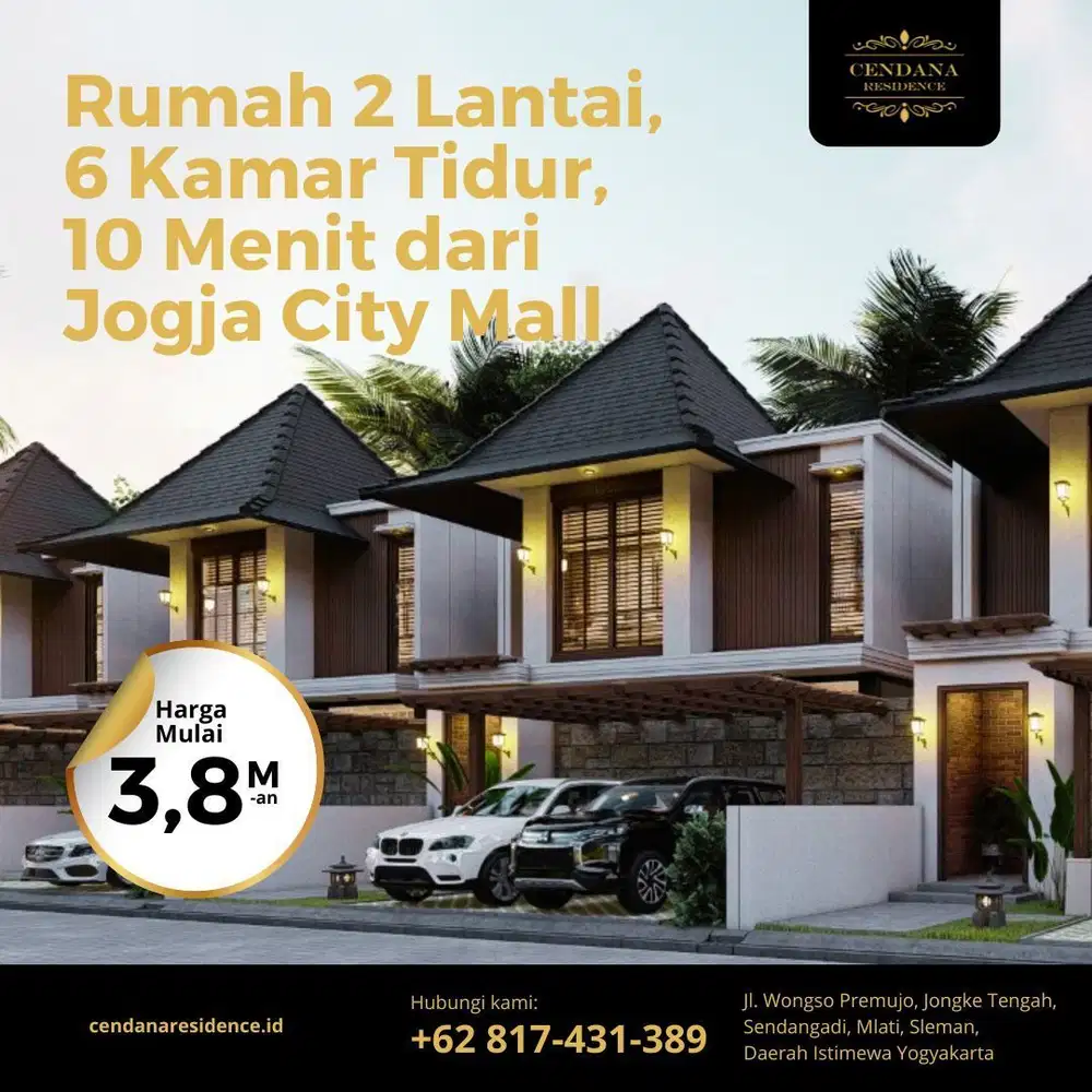RUMAH DIJUAL JOGJA 6 KAMAR DEKAT JOGJA CITY MALL MLATI JOMBOR HYATT