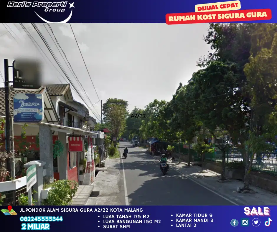 Rumah Kost Murah Sigura gura Malang