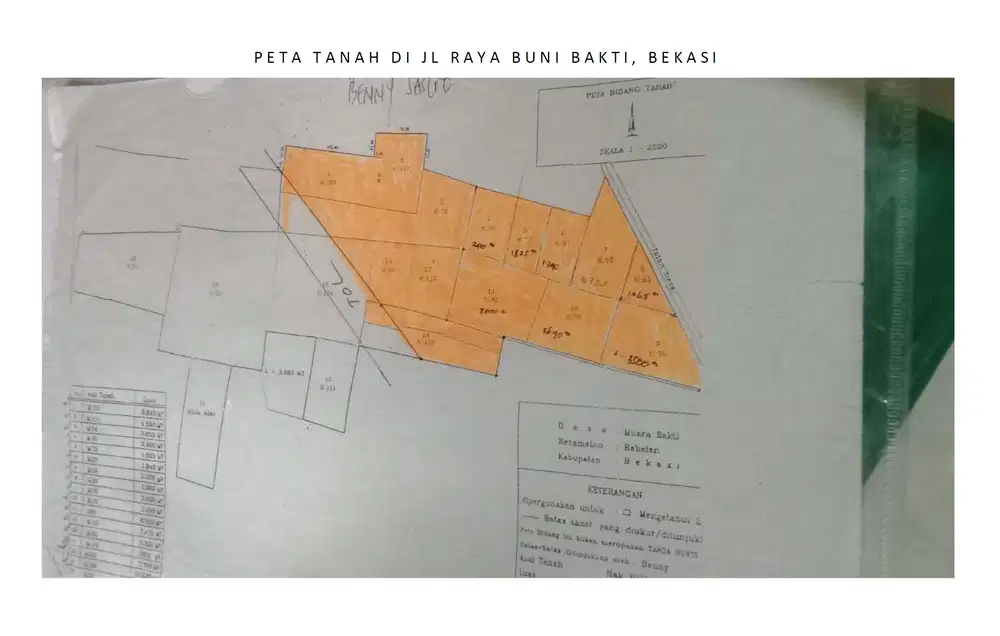 Tanah Strategis di Jl.Raya Buni Bakti Bekasi - SHM, 5.3Ha, Rp800rb/m2