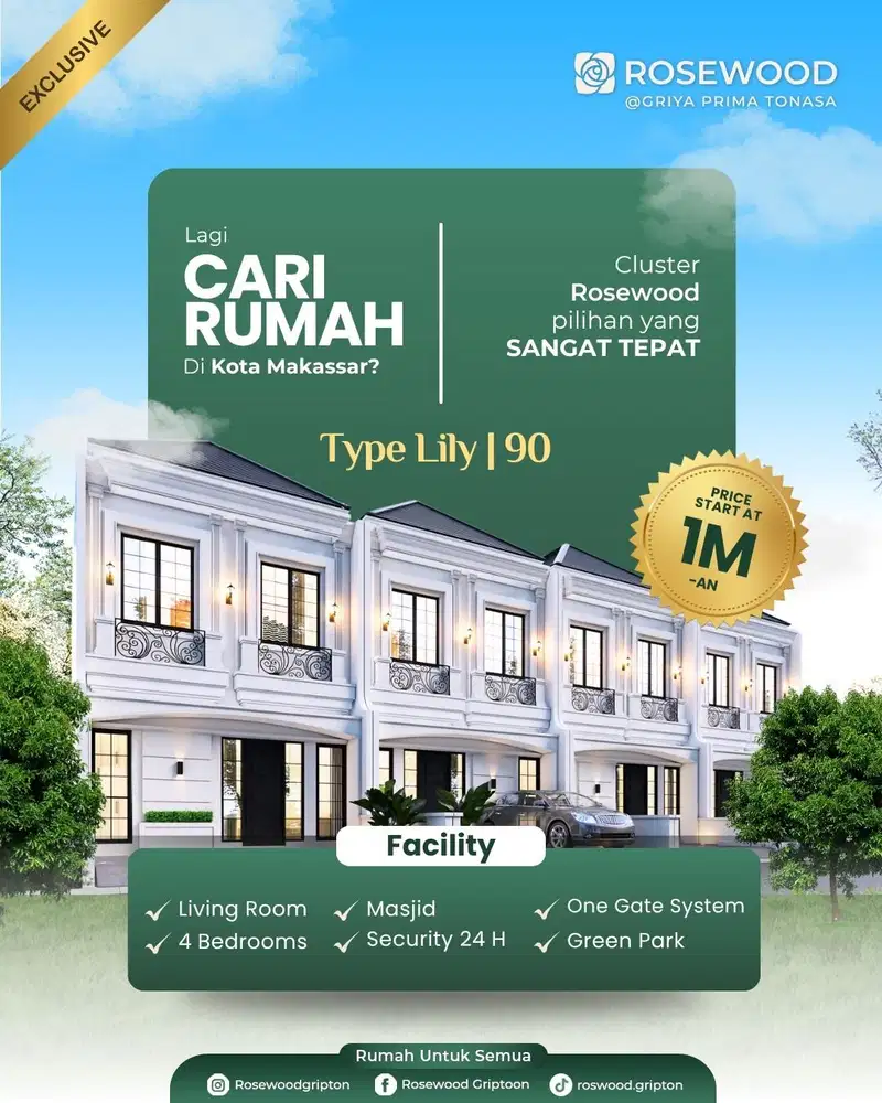 RUMAH 2 LANTAI DI POROS PERINTIS