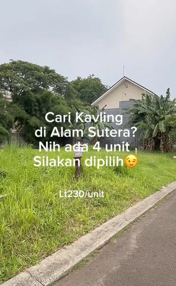 Dijual 4 Unit Kavling Gandeng di Alam Sutera