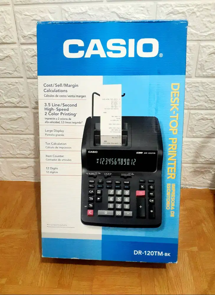 Kalkulator Printing -Calculator Kasir Casio DR-120TM/Ex Display Etalas