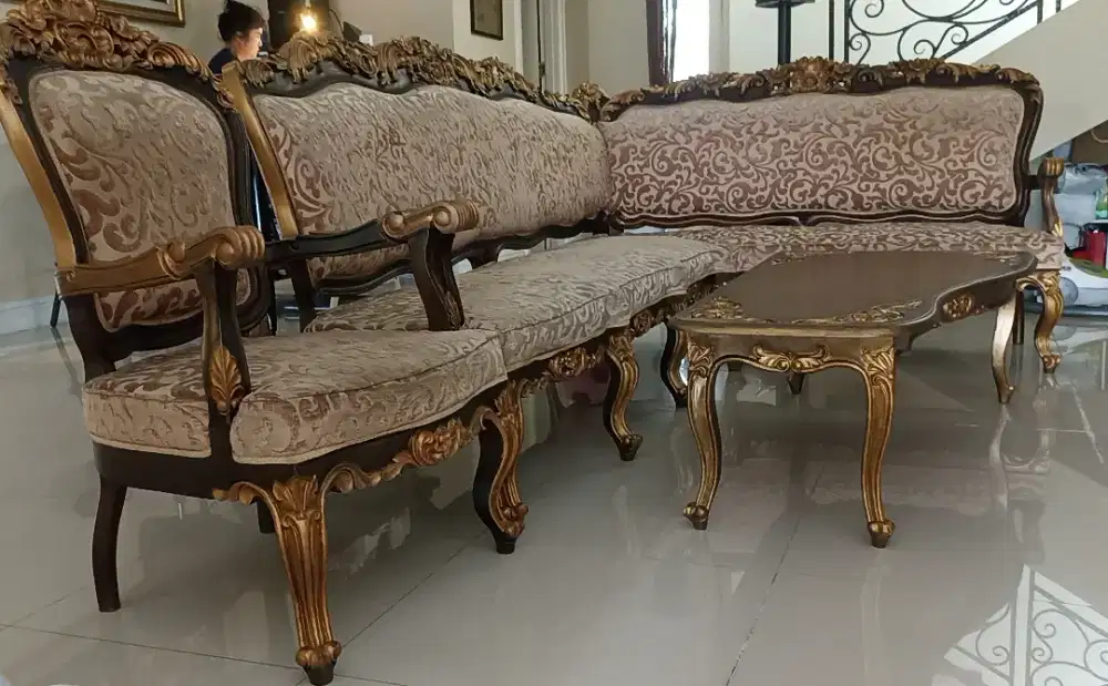 SOFA JATI ASLI MODEL L 1+2