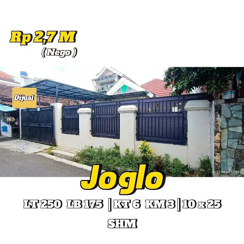 DIJUAL MURAH RUMAH SIAP HUNI 2 LANTAI KOMPLEK DKI JOGLO JAKARTA BARAT