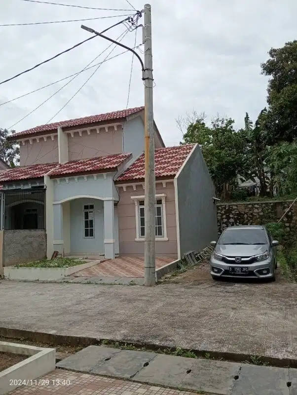 rumah siap huni di Tenjo dengan sisa tanah fasum 4m