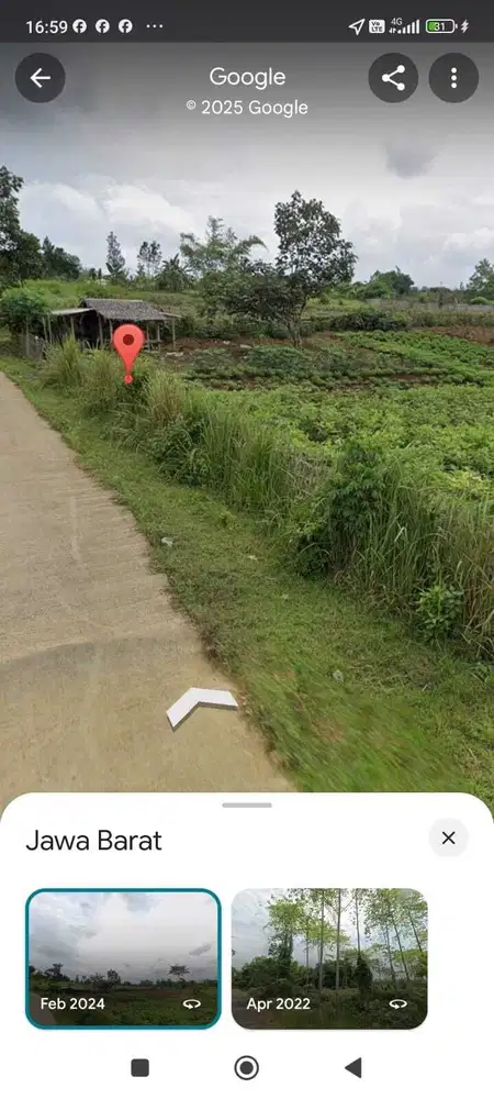 Jual kavling  ds. kampung Kompa, berbentuk kotak rencana akan dibangun