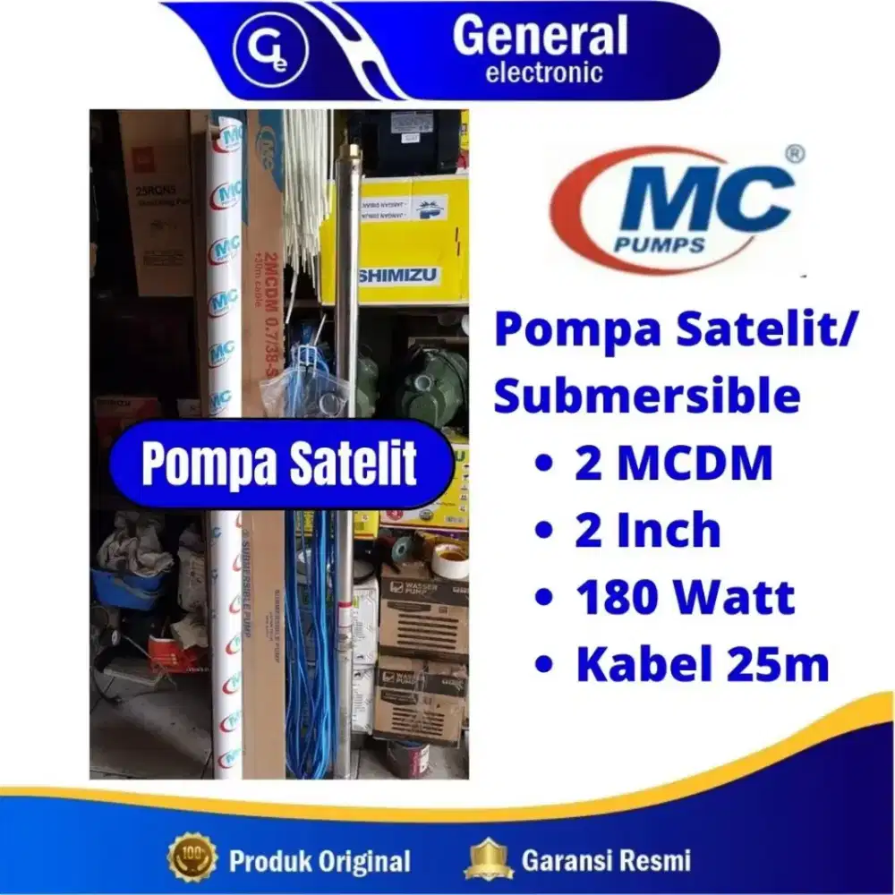 Pompa Satelit 3 Nasional MCPUMP/750 Watt 1HP