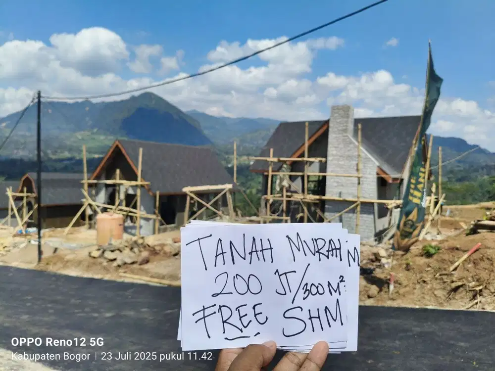 Tanah Vila Puncak dua Luas 300 Meter SHM Cocok Untuk Villa dan kebun