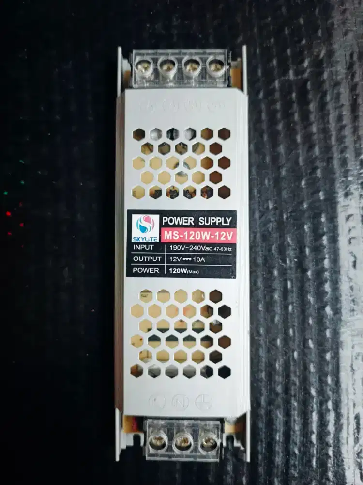 Skylite Trafo Slim Power Supply Adaptor 12V 10A, Trafo CCTV LED Strip