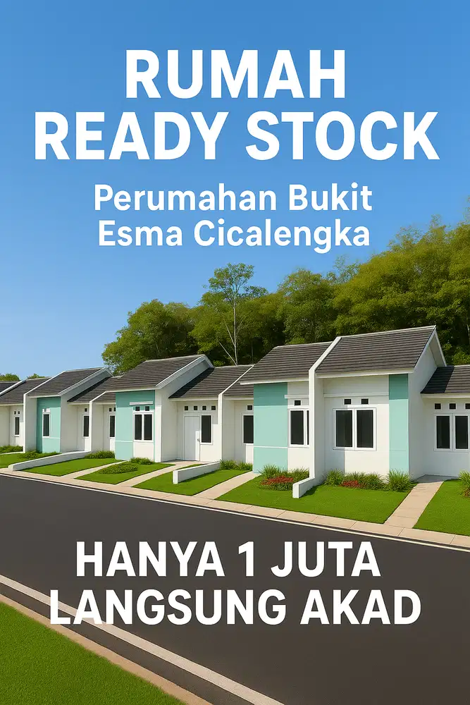 Rumah Subsidi Bukit Esma Cicalengka, Booking hanya 500 ribu, unit terbatas, lokasi dengan dengan Pasar Cileunyi