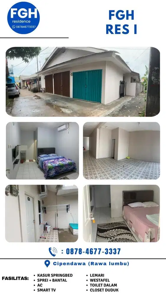 Disewakan Kost Kontrakan Full Furnsih Rawa Lumbu Murah