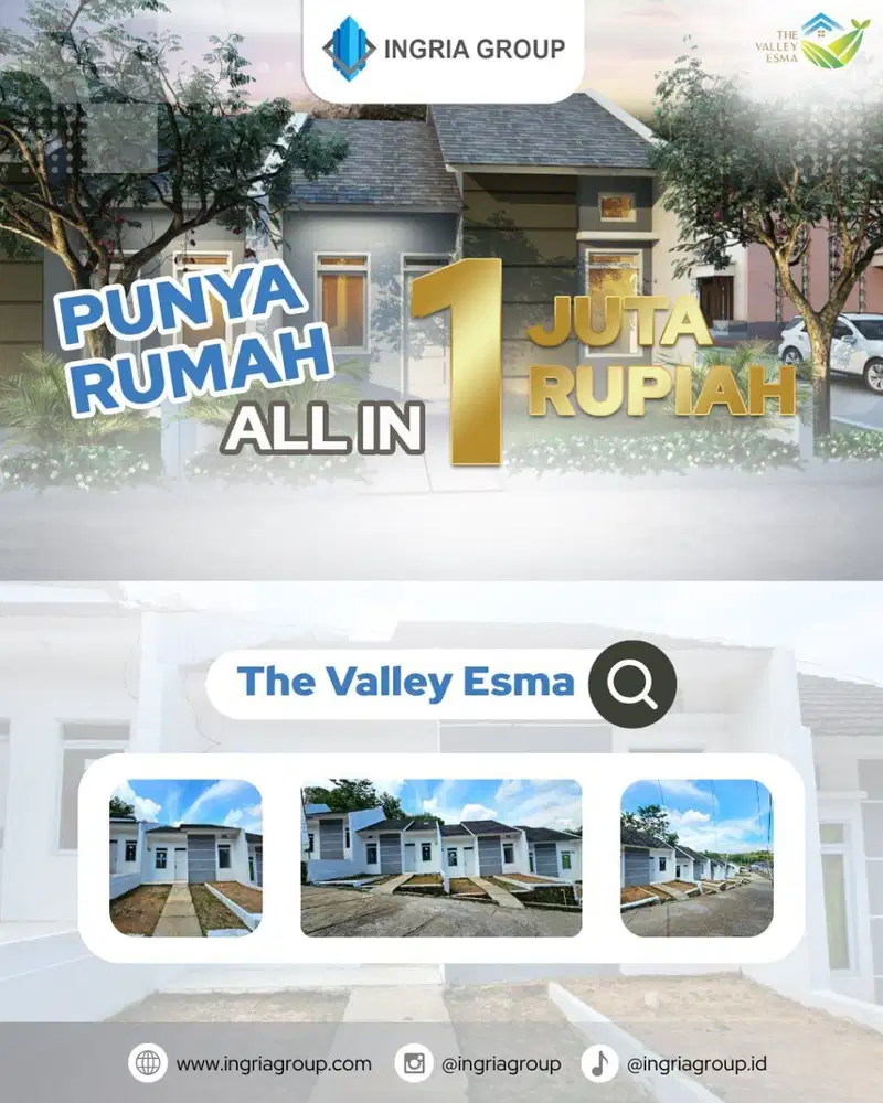 Rumah Murah 166 Juta, Cicilan 1 Jutaan, Dkt Stasiun KA Cicalengka