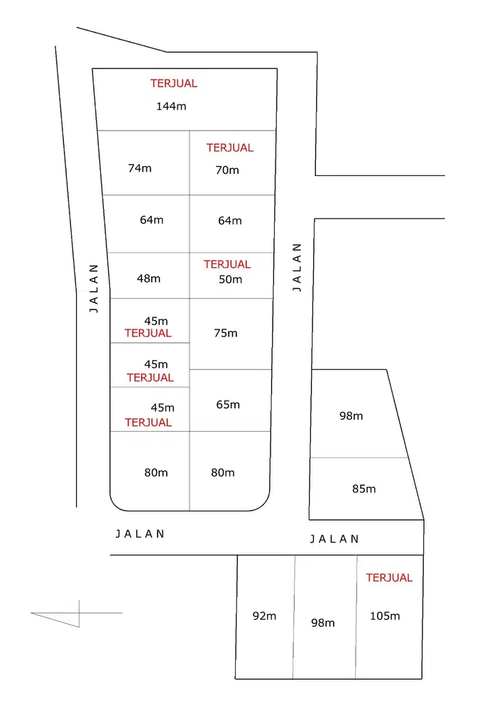 Tanah 48m di Pusat Kota Sawangan depok