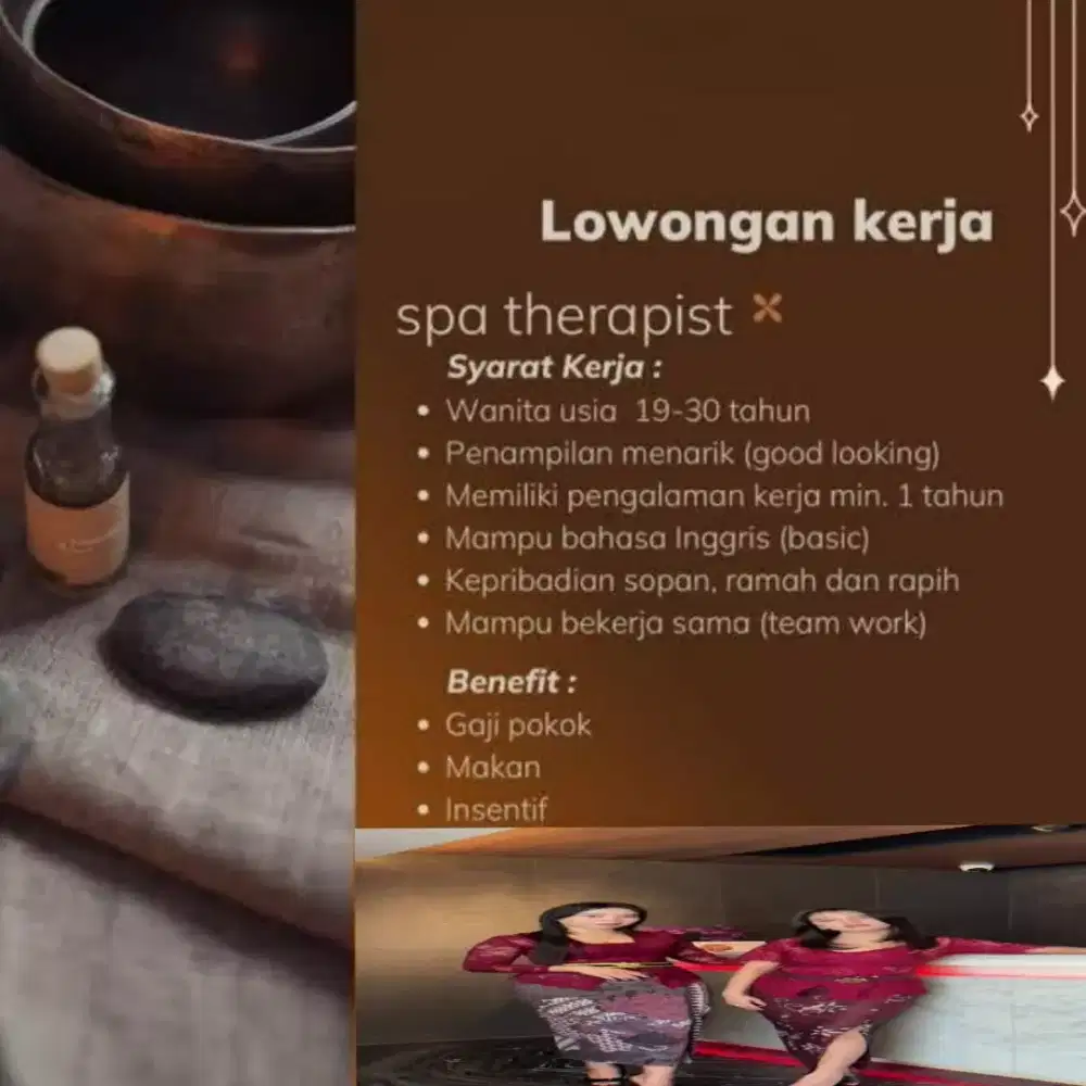 Lowongan Therapist Wanita