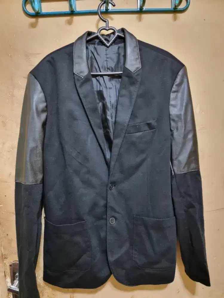 ZARA blazer hitam branded black baju formal outfit pria 100% ori