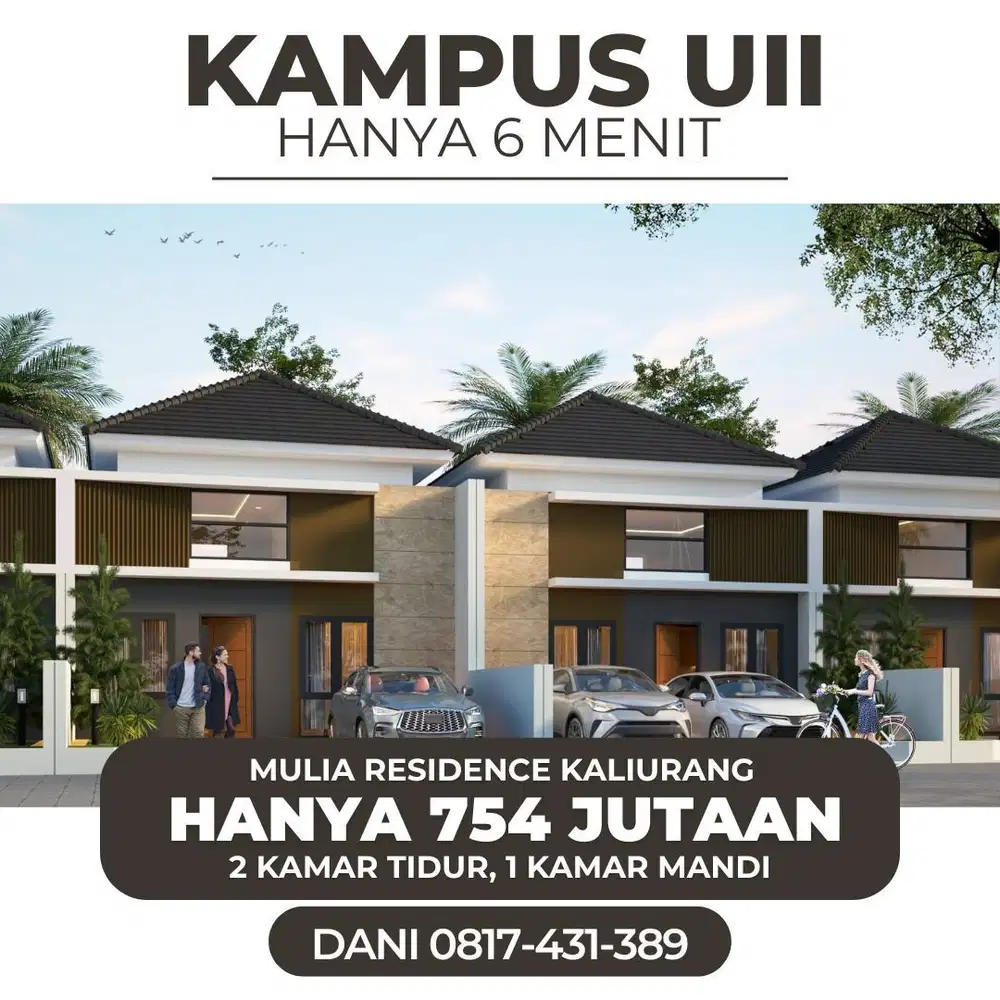 RUMAH DIJUAL JOGJA 8 MENIT DARI KAMPUS UII KALIURANG JAKAL NGAGLIK