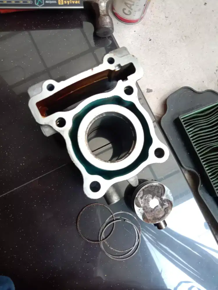 Blok Seher dan Piston copotan yamaha lexi 125