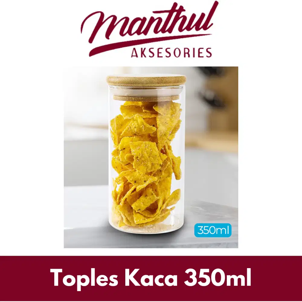 Toples Kaca Penyimpanan Makanan Borosilicate Glass Jar 350 ml - GH1270