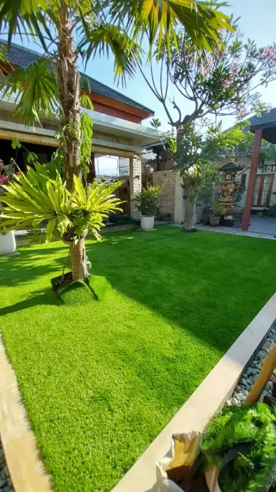 Rumput sintetis taman,, halaman ,rooptop