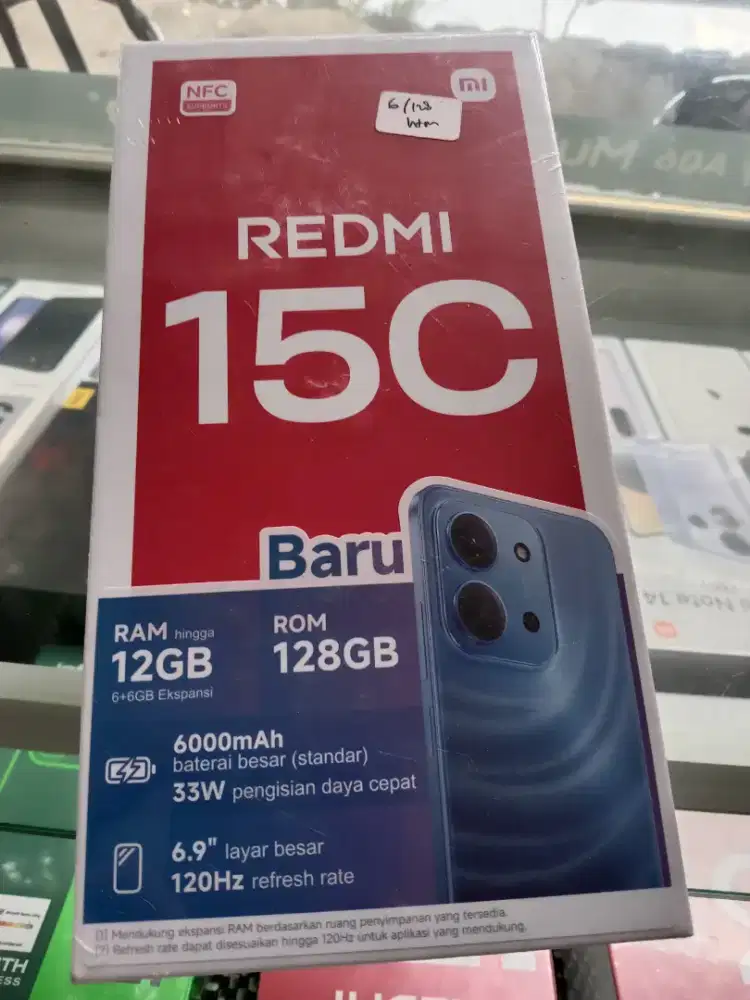 New REDMI 15c ram 6/128
