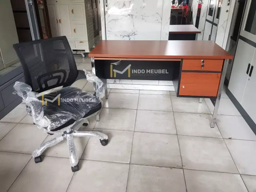 SET MEJA KANTOR, SET MEJA KASIR, SET MEJA BELAJAR KAKI STAINLES