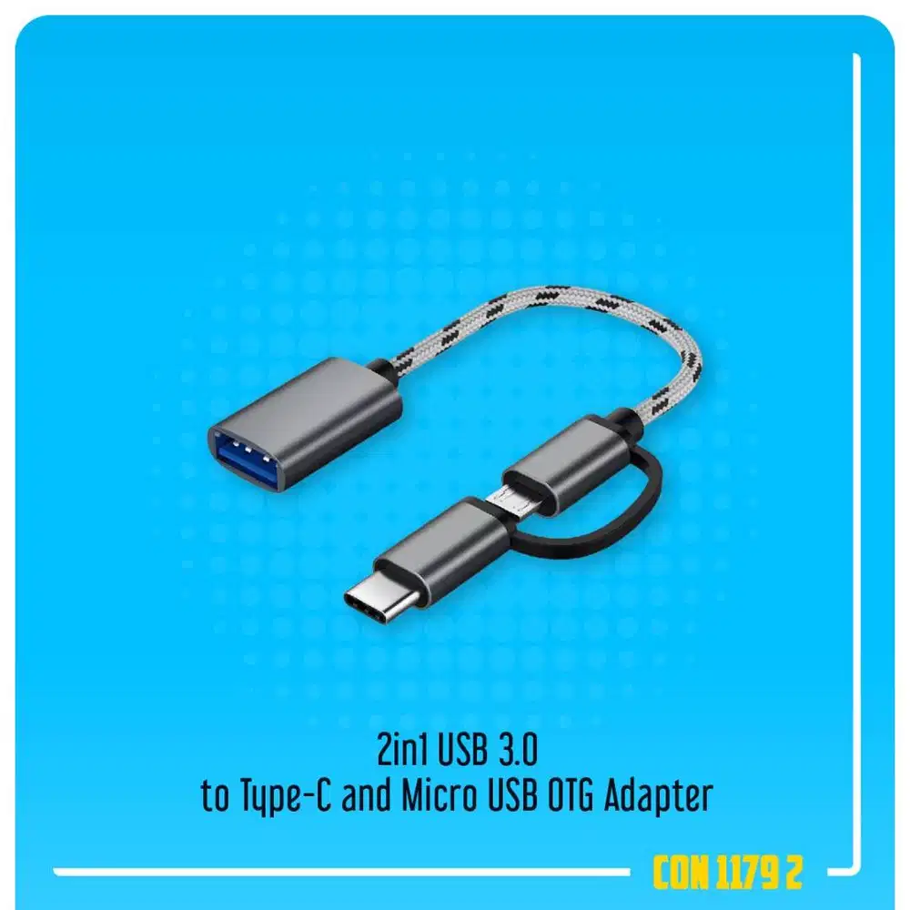 KABEL OTG 2IN1 USB TO TYPE C DAN MICRO