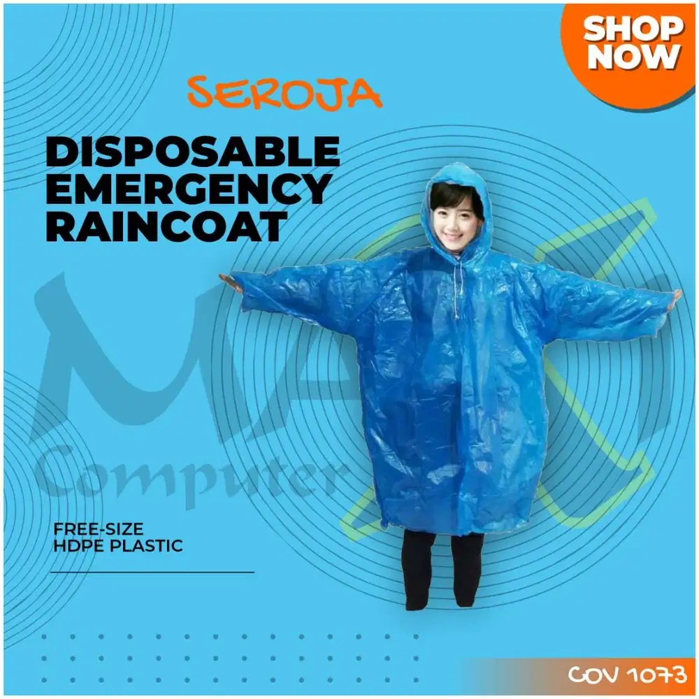 Jas hujan seroja lengan panjang bisa digunakan berkali kali