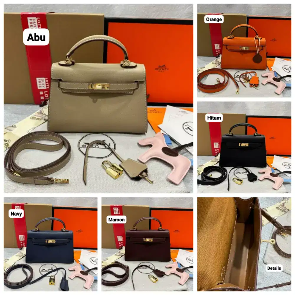 TAS Hermes MINI KELLY Epsom Leather Ready 5warna