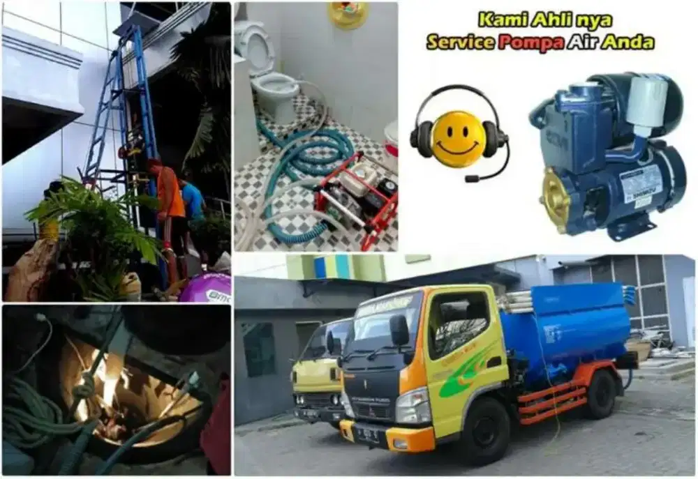 Jasa/ tukang service servis pompa air Sumur bor gali suntik sedot wc