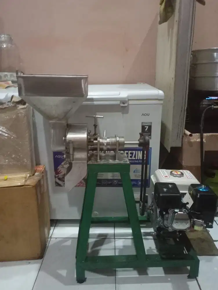 Mesin giling bumbu stainless 6,5 inch full set tinggal pake